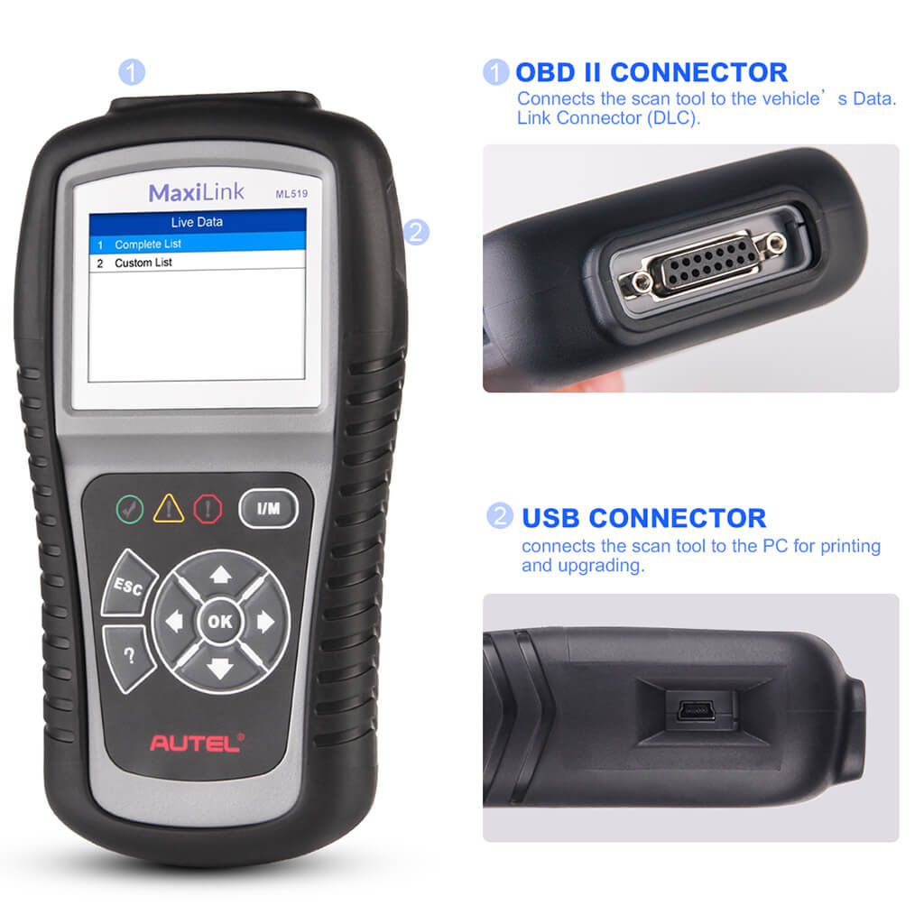 CMPO  OBD2 Diagnostic Tool - ML 519 for Universal Motorcycle